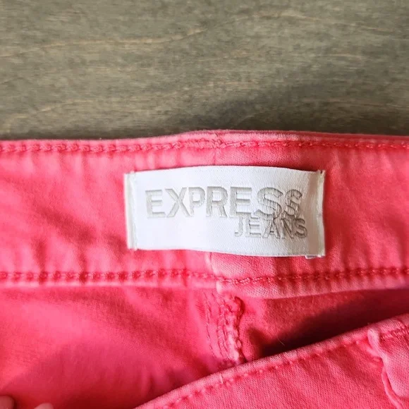 Women's Express Pink Jean Leggings Size 8 - Picture 3 of 4